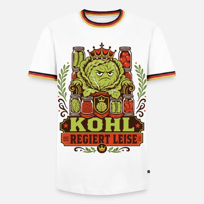 Kohl rules quietly - Men's Ringer Shirt - white/tricolour