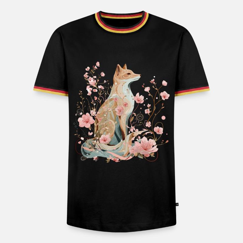 Blossom Fox - Spring in Harmony - Men's Ringer Shirt - black/tricolour