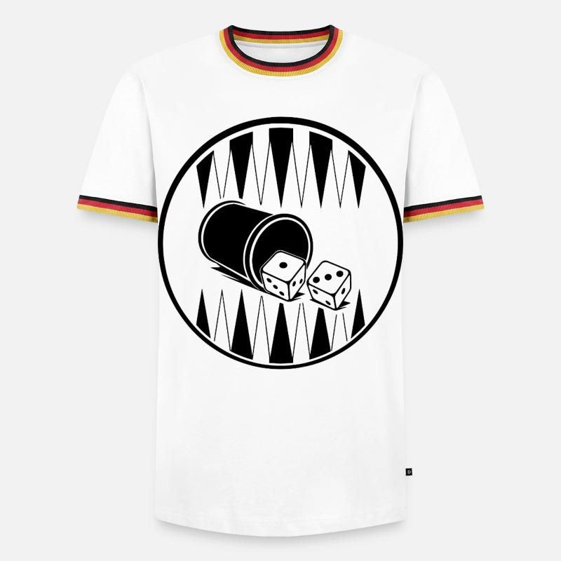 Backgammon | Board Game | Gift - Men's Ringer Shirt - white/tricolour