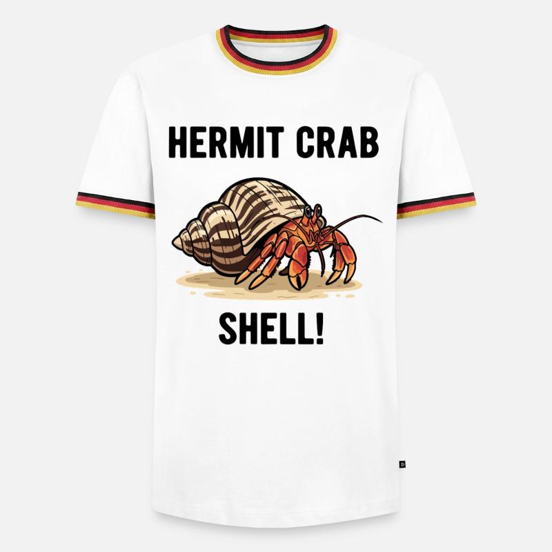 Bernard-l'ermite Shell Hermit Crab - Men's Ringer Shirt - white/tricolour