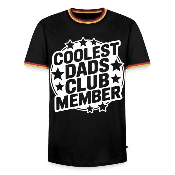 Super Papa Club - T-shirt contrasté Homme - noir/tricolore - Devant - AI Model Male 178 light (178cm) & AI Model Male 185 light (185cm)