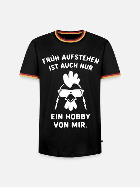 Frühaufstehen Ist Ein Hobby - Männer Kontrast-T-Shirt - Schwarz/Dreifarbig