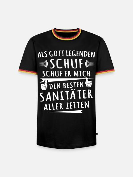 Sanitäter - Männer Kontrast-T-Shirt - Schwarz/Dreifarbig
