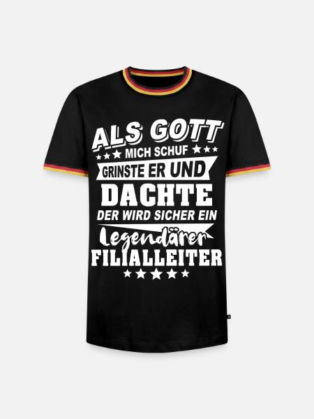 Filialleiter - Männer Kontrast-T-Shirt - Schwarz/Dreifarbig