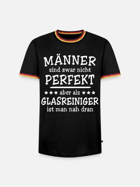 Glasreiniger Männer - Männer Kontrast-T-Shirt - Schwarz/Dreifarbig