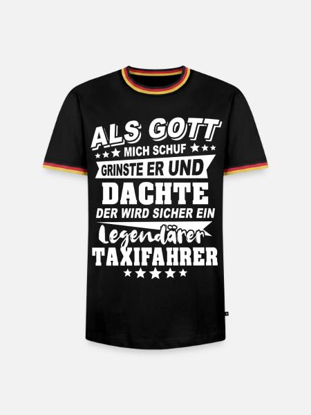 Taxifahrer - Männer Kontrast-T-Shirt - Schwarz/Dreifarbig