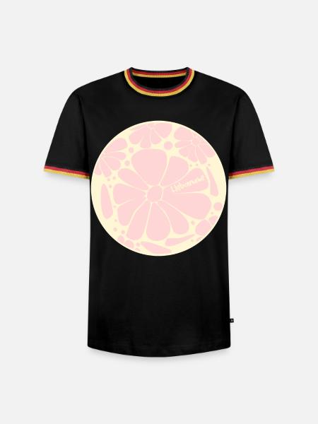 Blumen Danke Hebamme - Männer Kontrast-T-Shirt - Schwarz/Dreifarbig