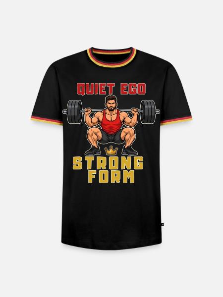 Stille Ego-starke Form - Männer Kontrast-T-Shirt - Schwarz/Dreifarbig