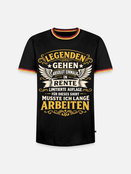 Legenden gehen in Rente – Ruhestand Spruch - Männer Kontrast-T-Shirt - Schwarz/Dreifarbig
