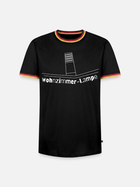 Wohnzimmer-Lampe (light) - Männer Kontrast-T-Shirt - Schwarz/Dreifarbig