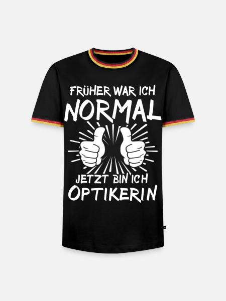 Optikerin Geschenk - Männer Kontrast-T-Shirt - Schwarz/Dreifarbig