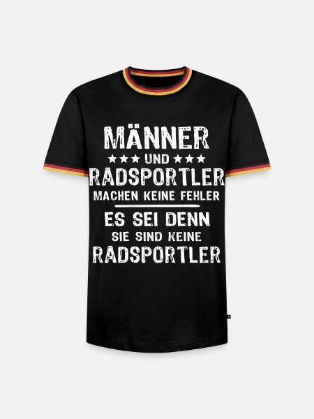 Radsportler - Männer Kontrast-T-Shirt - Schwarz/Dreifarbig