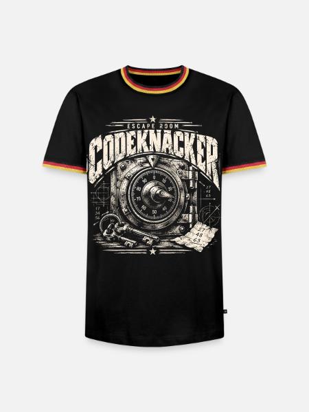 Escape Room Codeknacker - Männer Kontrast-T-Shirt - Schwarz/Dreifarbig