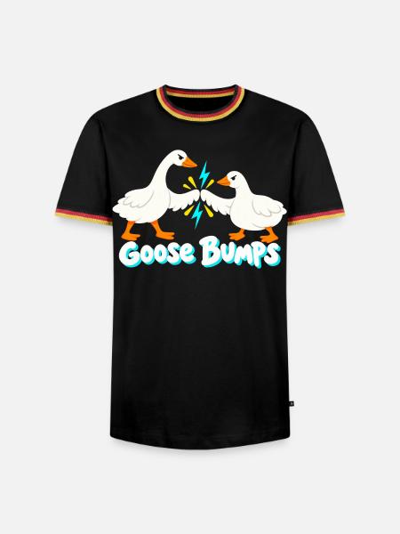 Lightning Geese Bump Lustige Gänsehaut - Männer Kontrast-T-Shirt - Schwarz/Dreifarbig