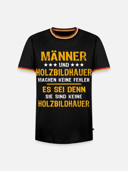 Holzbildhauer Spruch - Männer Kontrast-T-Shirt - Schwarz/Dreifarbig