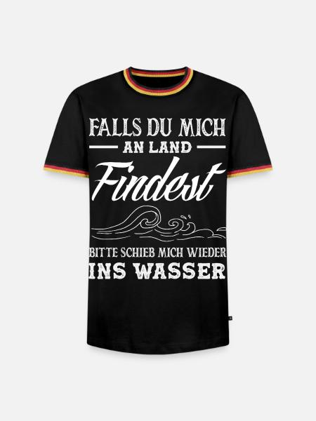 Schwimmsport Schwimmer Spruch Geschenk - Männer Kontrast-T-Shirt - Schwarz/Dreifarbig