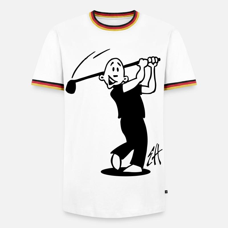 Golf - Männer Kontrast-T-Shirt - Weiß/Dreifarbig