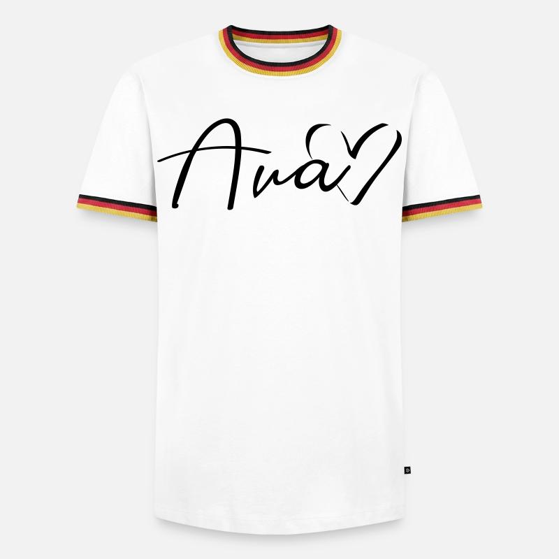 Ava Name First Name - Men's Ringer Shirt - white/tricolour