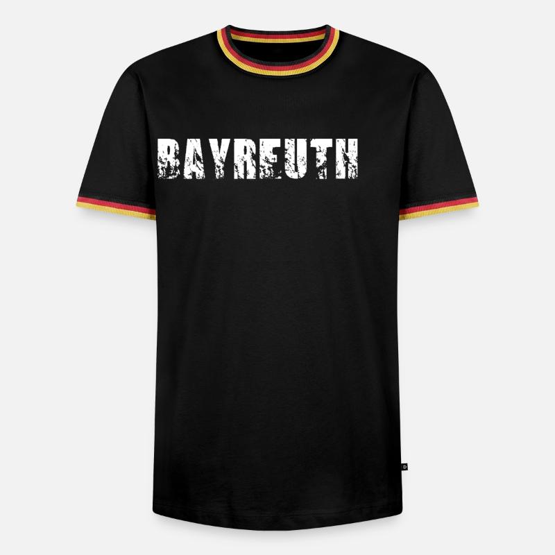 Bayreuth - Männer Kontrast-T-Shirt - Schwarz/Dreifarbig