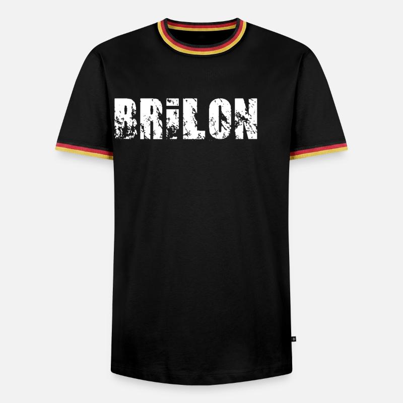Brilon - Männer Kontrast-T-Shirt - Schwarz/Dreifarbig