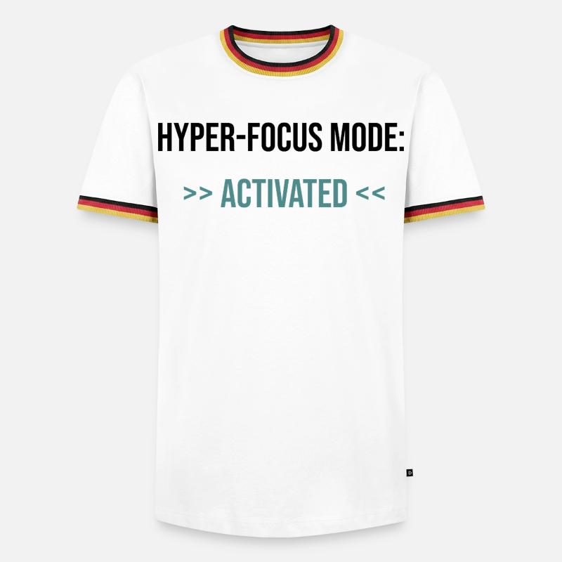 Mode Hyper-Focus : Activé - Déclaration - T-shirt contrasté Homme - blanc/tricolore