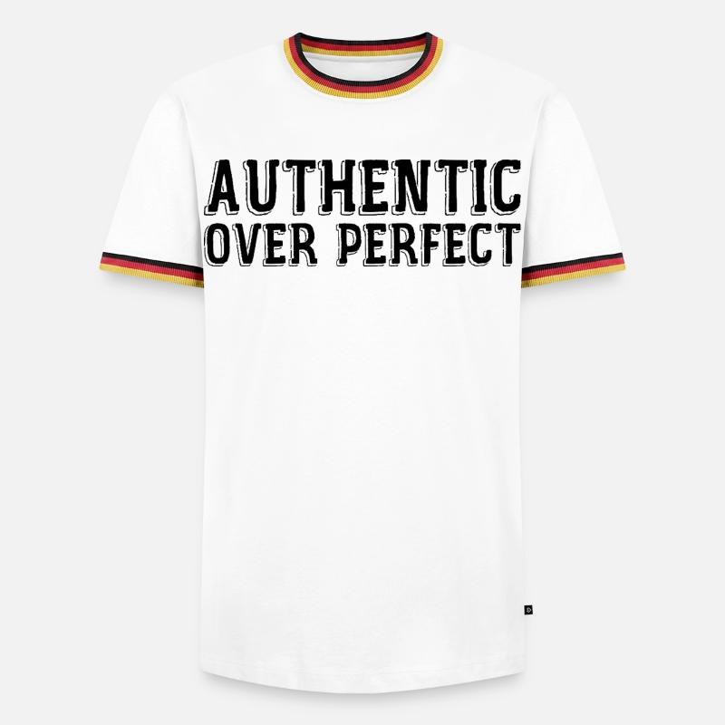 Authentic rather than perfect - Men's Ringer Shirt - white/tricolour