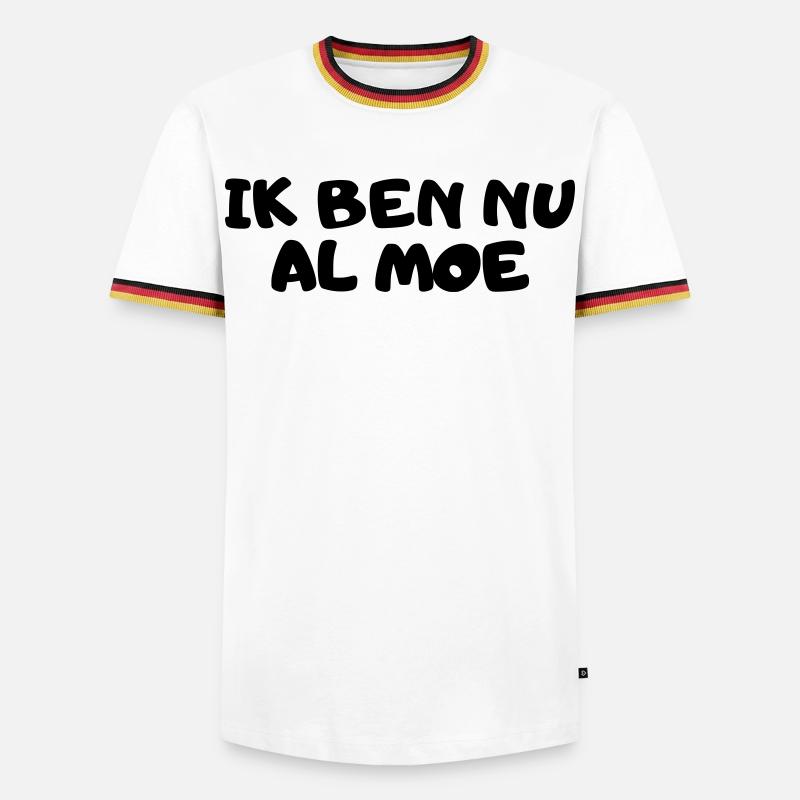 Ich bin schon müde - Männer Kontrast-T-Shirt - Weiß/Dreifarbig