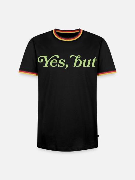 Yes, but – Minimalistisches Statement - T-shirt contrasté Homme - noir/tricolore