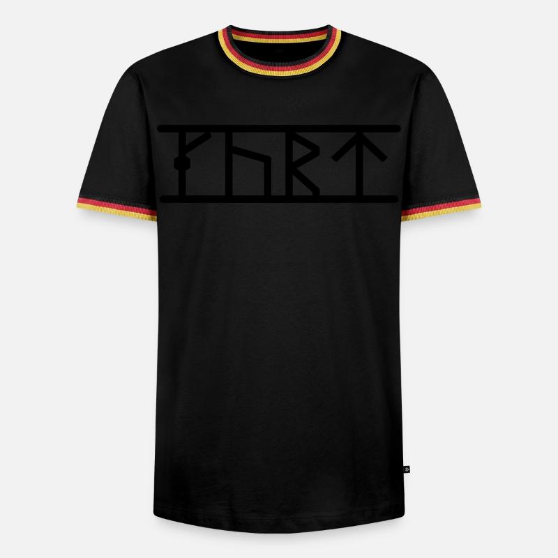 Kurt - Men's Ringer Shirt - black/tricolour