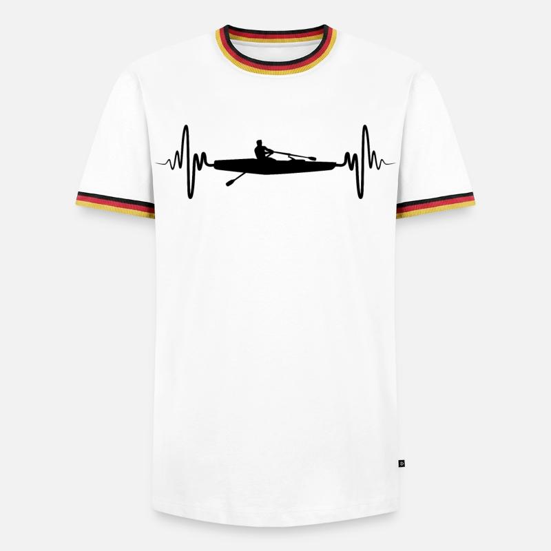 Rowing Sculling - Men's Ringer Shirt - white/tricolour