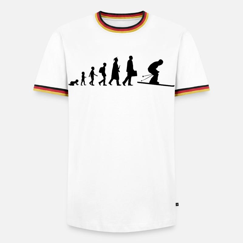 Skier Evolution - Men's Ringer Shirt - white/tricolour