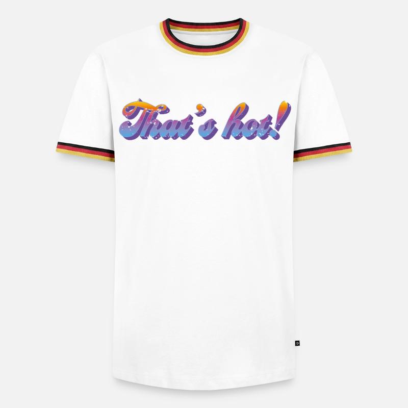 That's hot! – Retro Gradient Style - Men's Ringer Shirt - white/tricolour