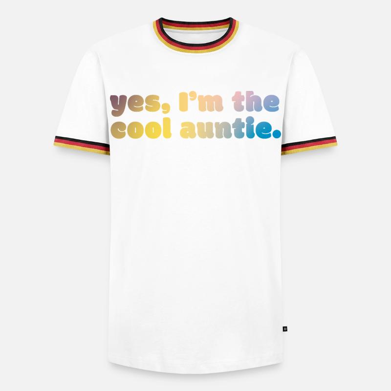 Cool Auntie Statement - Men's Ringer Shirt - white/tricolour