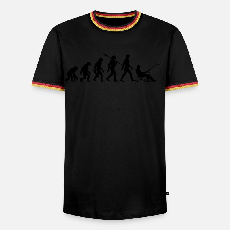 Evolution - Fishing, Angler Gift - Men's Ringer Shirt - white/tricolour