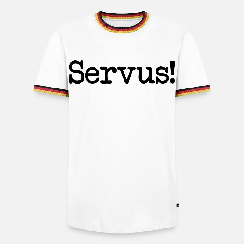 Hello! - Men's Ringer Shirt - white/tricolour