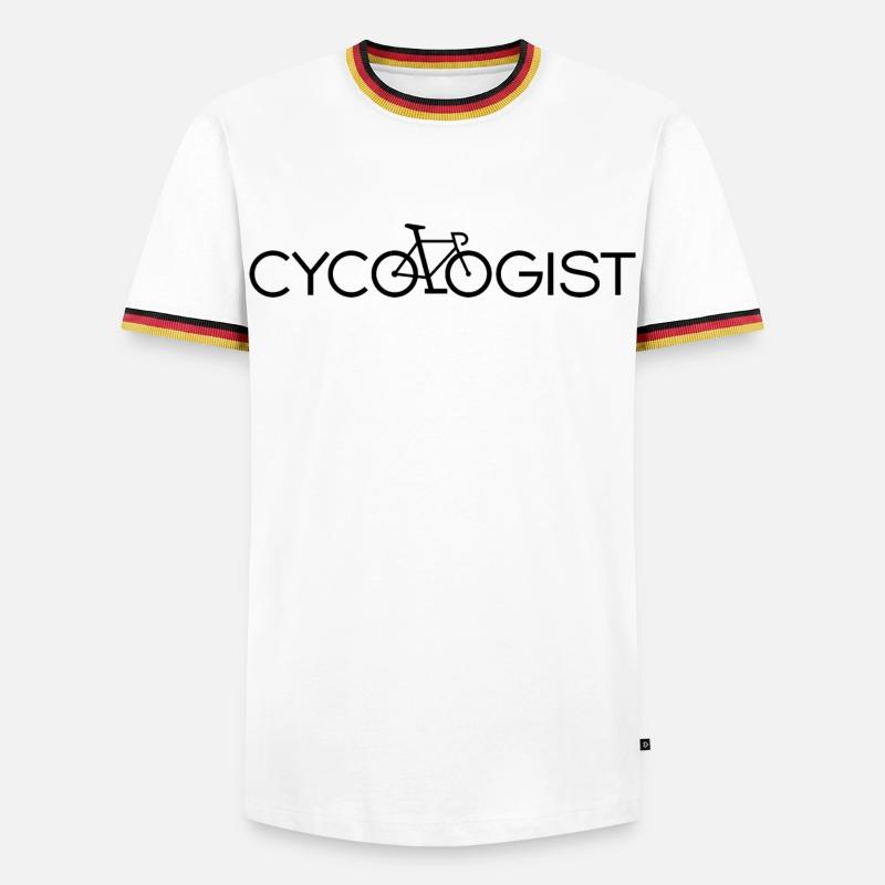 Zykologe - Männer Kontrast-T-Shirt - Weiß/Dreifarbig