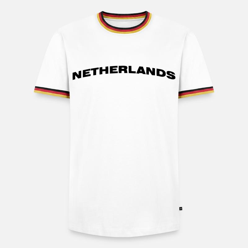 Netherlands - Men's Ringer Shirt - white/tricolour