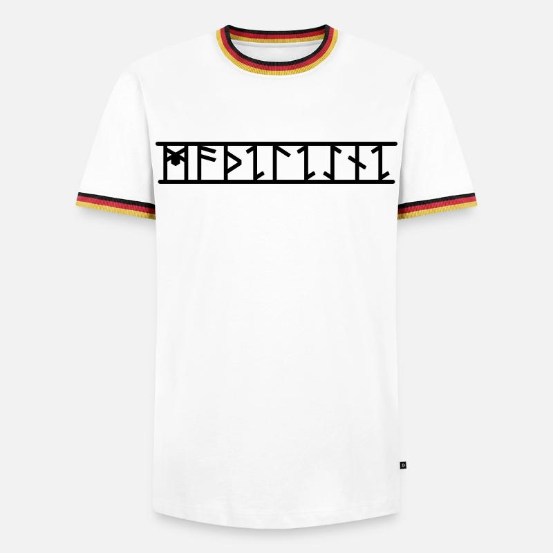 Madeleine - Männer Kontrast-T-Shirt - Weiß/Dreifarbig