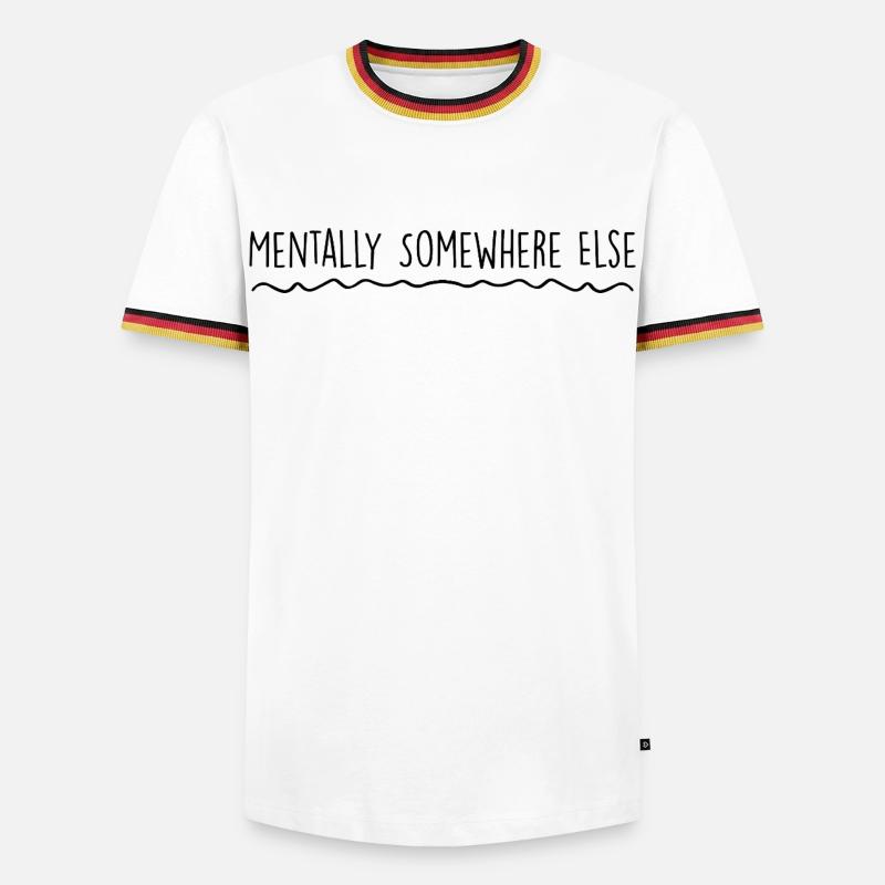 Mentally somewhere else - Men's Ringer Shirt - white/tricolour