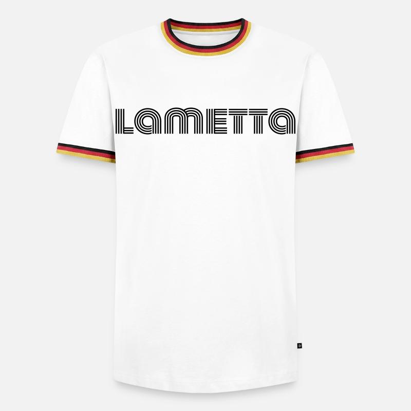 Lametta - Männer Kontrast-T-Shirt - Weiß/Dreifarbig