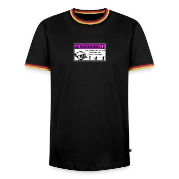 Turbo Warning Kids - Men's Ringer Shirt - black/tricolour - Front - AI Model Male 178 light (178cm) & AI Model Male 185 light (185cm)