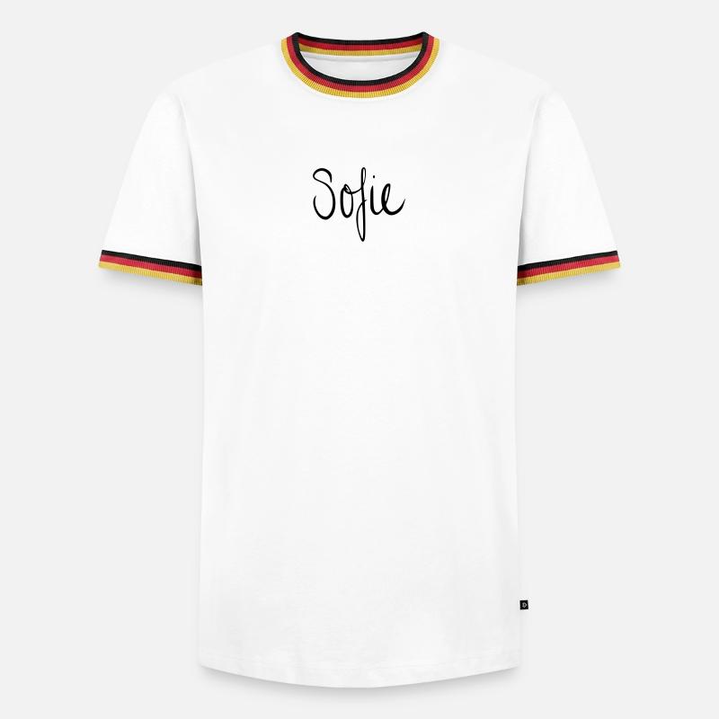Sofie - Männer Kontrast-T-Shirt - Weiß/Dreifarbig