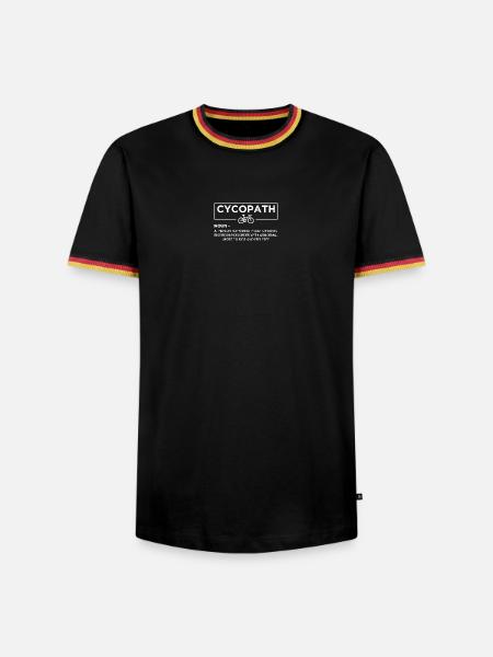 Cyclopath Ride Free Tee - Men's Ringer Shirt - black/tricolour