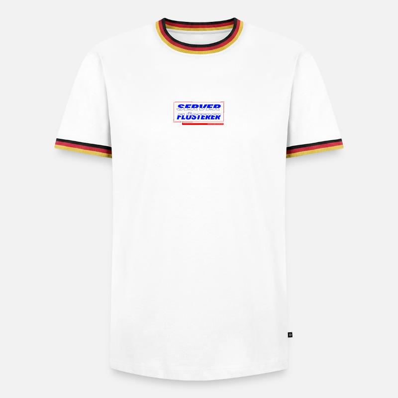 Server Flüsterer - Männer Kontrast-T-Shirt - Weiß/Dreifarbig
