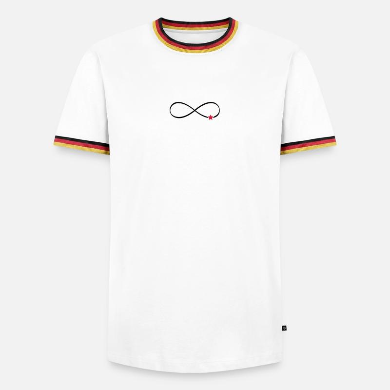 Star infinity symbol infinity sign - Men's Ringer Shirt - white/tricolour