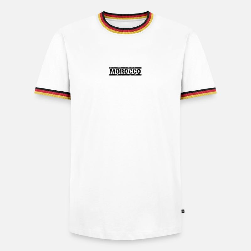 Maroc - T-shirt contrasté Homme - blanc/tricolore