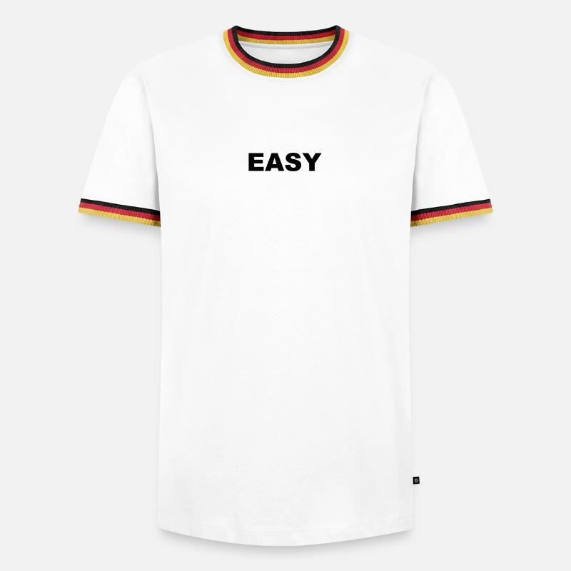 EASY - Men's Ringer Shirt - white/tricolour
