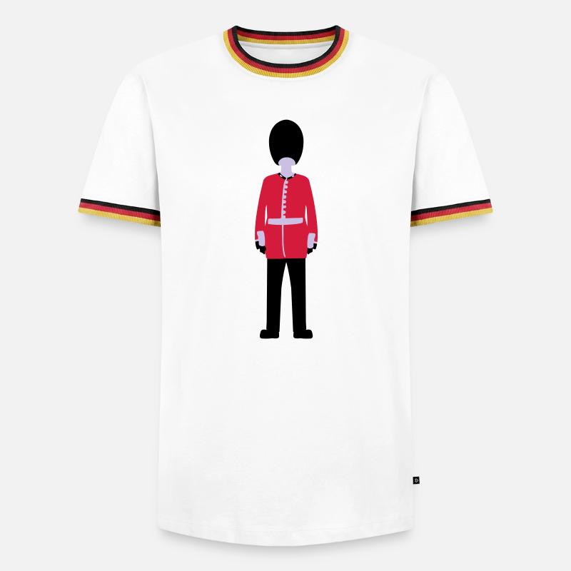 Queen's Guard - Men's Ringer Shirt - white/tricolour