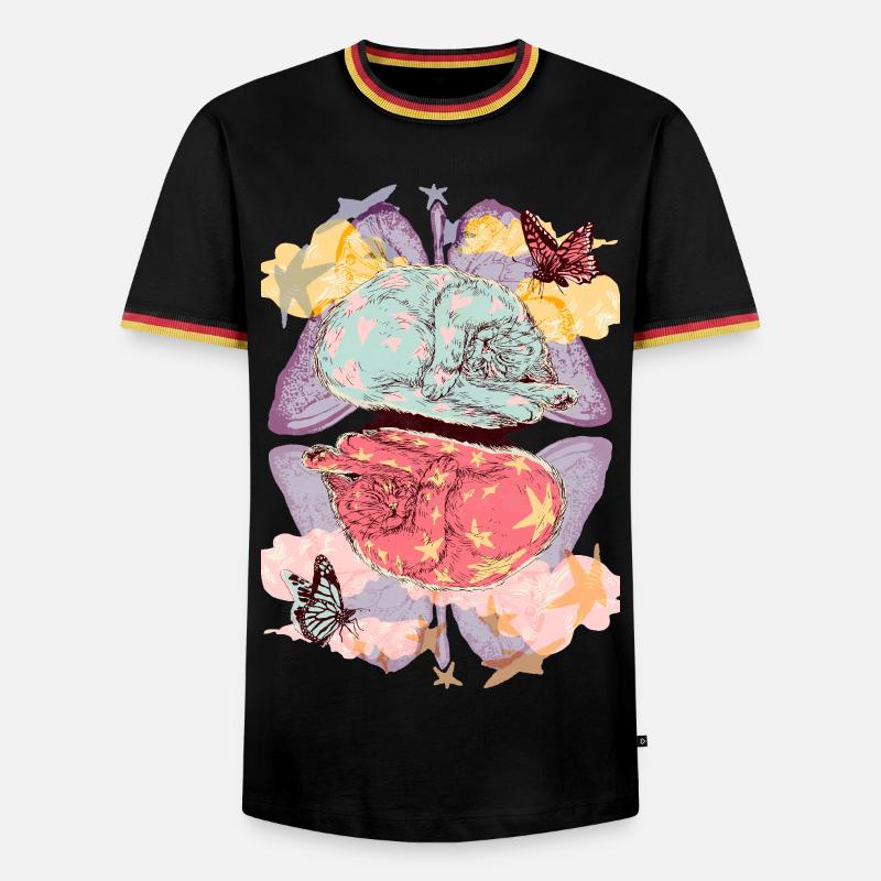KITTY DREAMS - Men's Ringer Shirt - black/tricolour