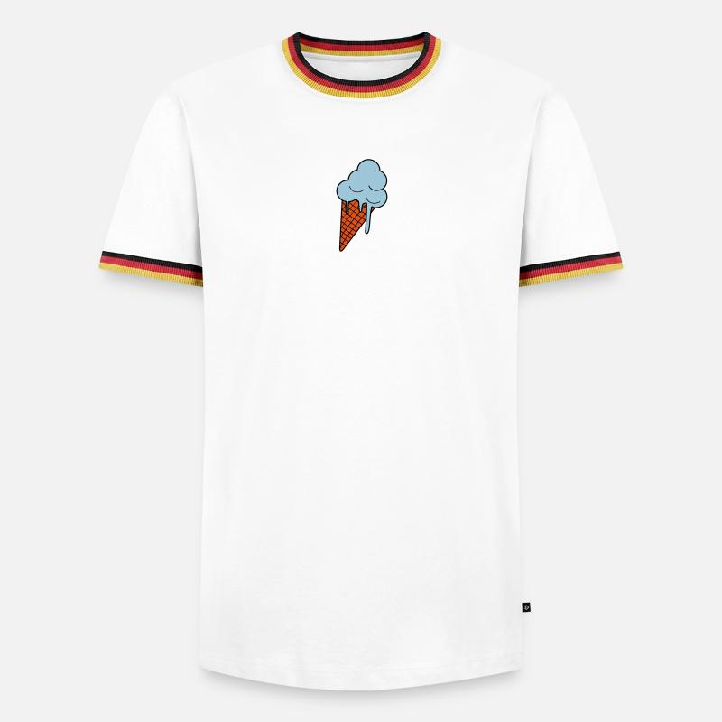 Schmelzendes Eis - Men's Ringer Shirt - white/tricolour